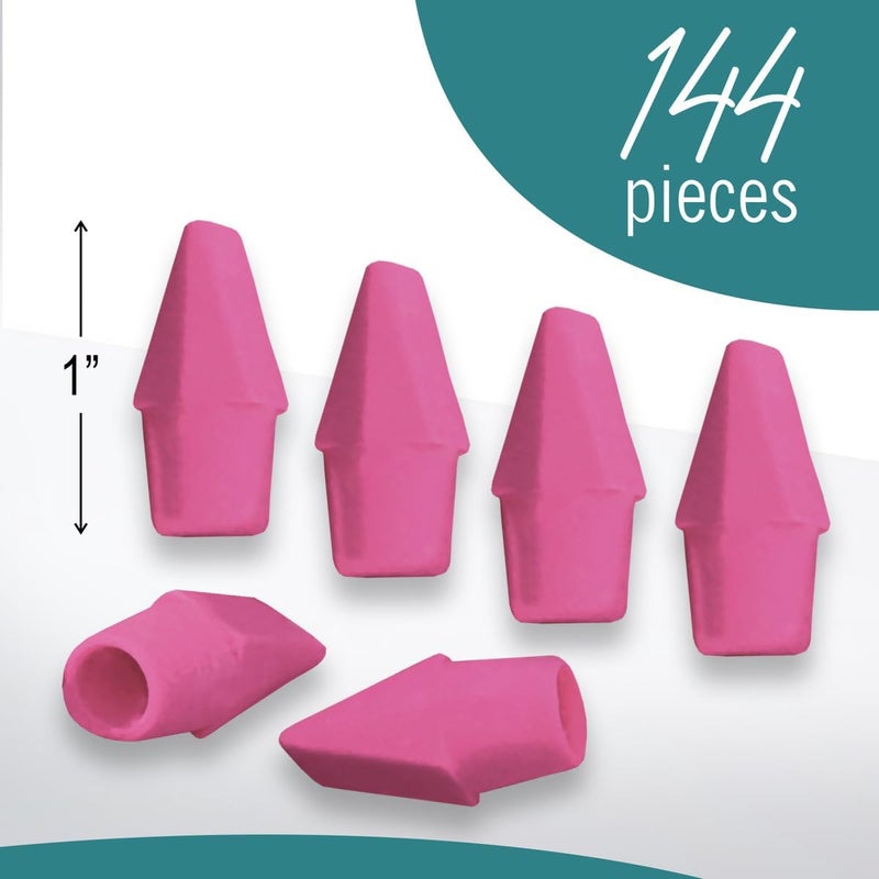 EXTRIC Pencil Top Erasers, 144 Count Pink Cap Erasers, Pink Eraser Tops, Pencil Toppers, Pencils Cap Eraser - Image 4